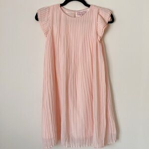 BCBG Girls peach pink pleated chiffon dress 12